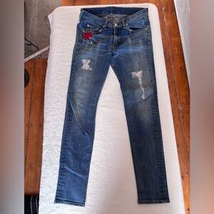 Women’s Rag and Bone Embellished Skinny Jeans Size 30. No Size Tag